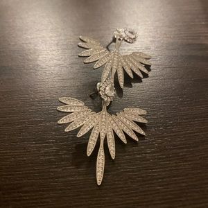 Ss925 Cubic zirconia Fan Earrings